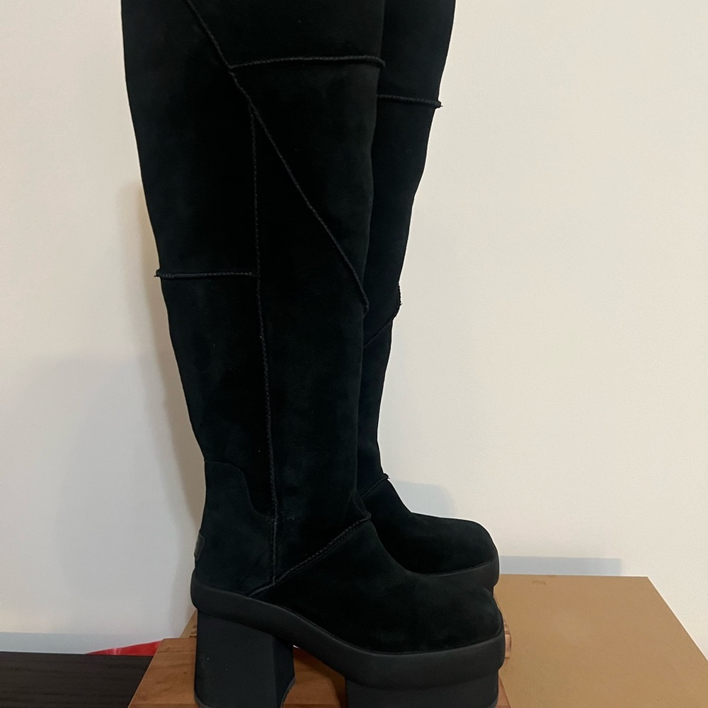 UGG Black Over the Knee Suede Boots